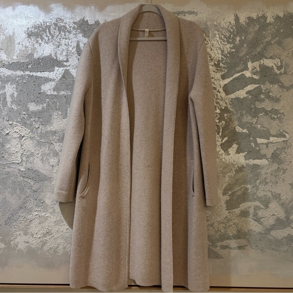 Nap Jackets & Blazers - Nap Elegant Beige Long Coatigan